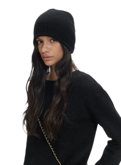 Cashmere Ribbed Dome Beanie