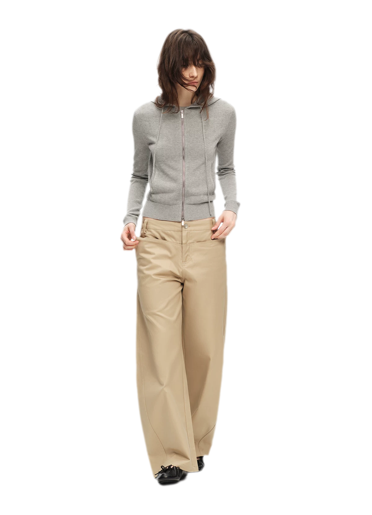 Viscose Honeycomb Hooded Cardigan
