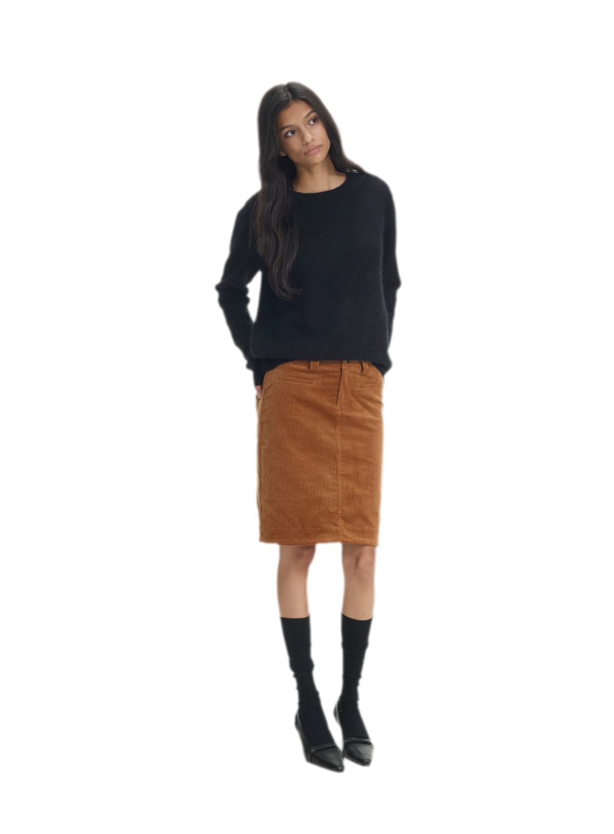 Brushed Knit Crewneck Sweater