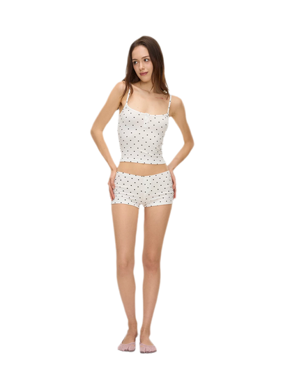 Polka Dot Embroidered Set