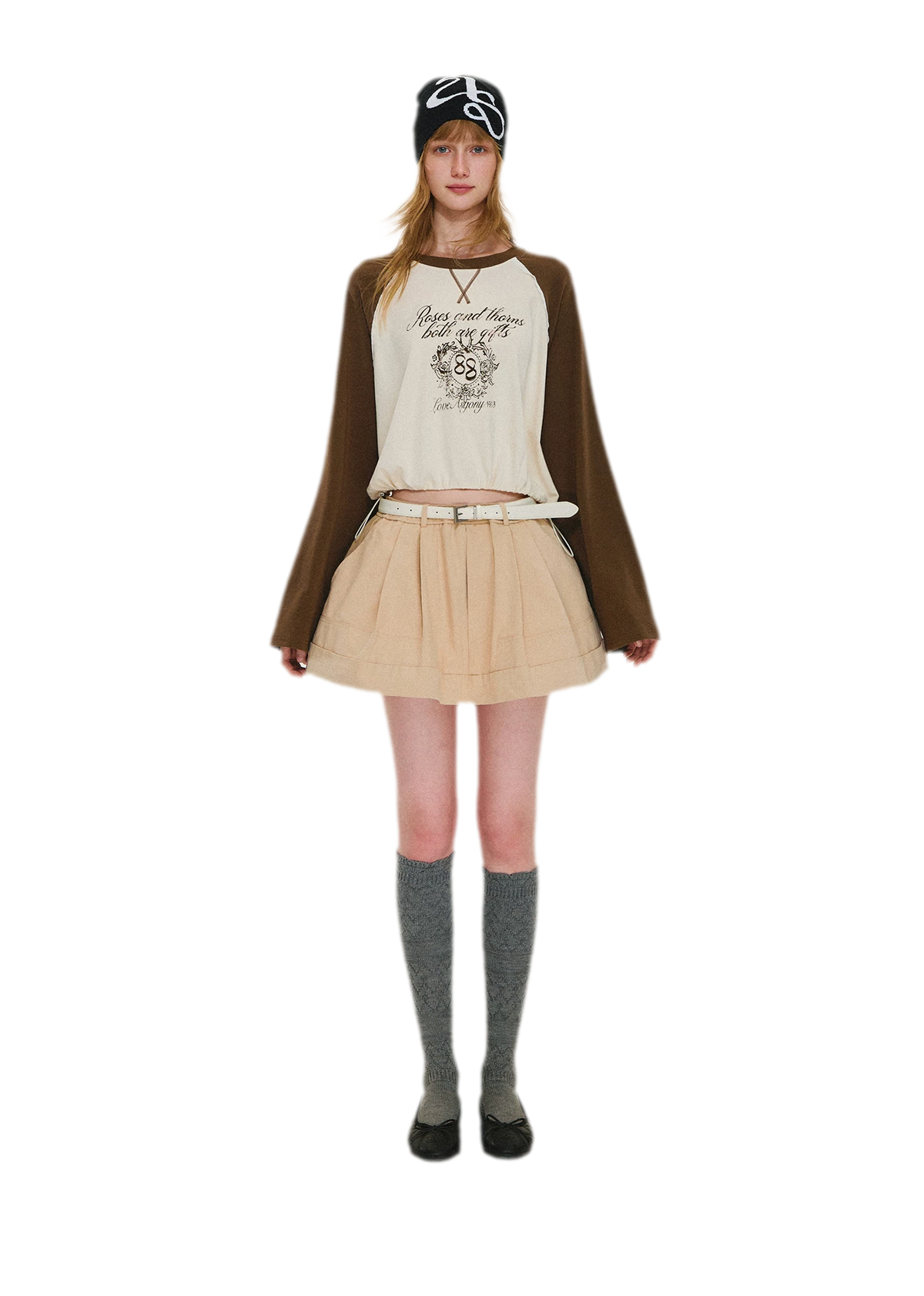 Structured Cotton Bubble Skort