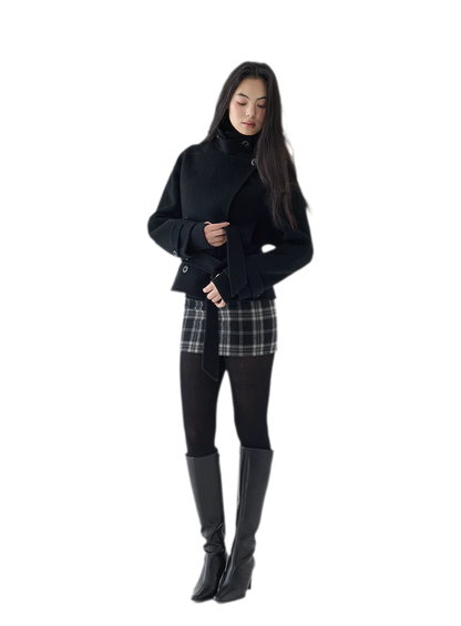 Double-Faced Wool Short Coat