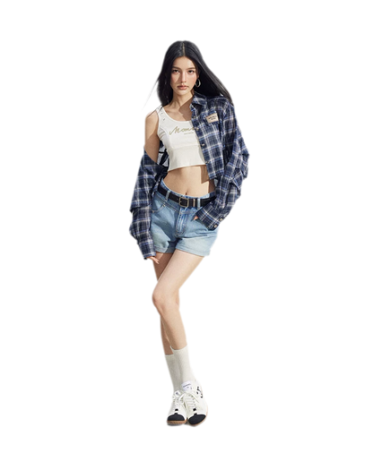 Cropped Plaid Sun Shirt