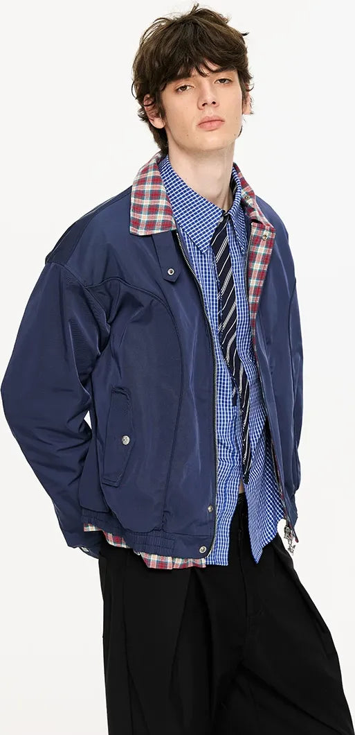 Vintage Houndstooth Harrington Jacket