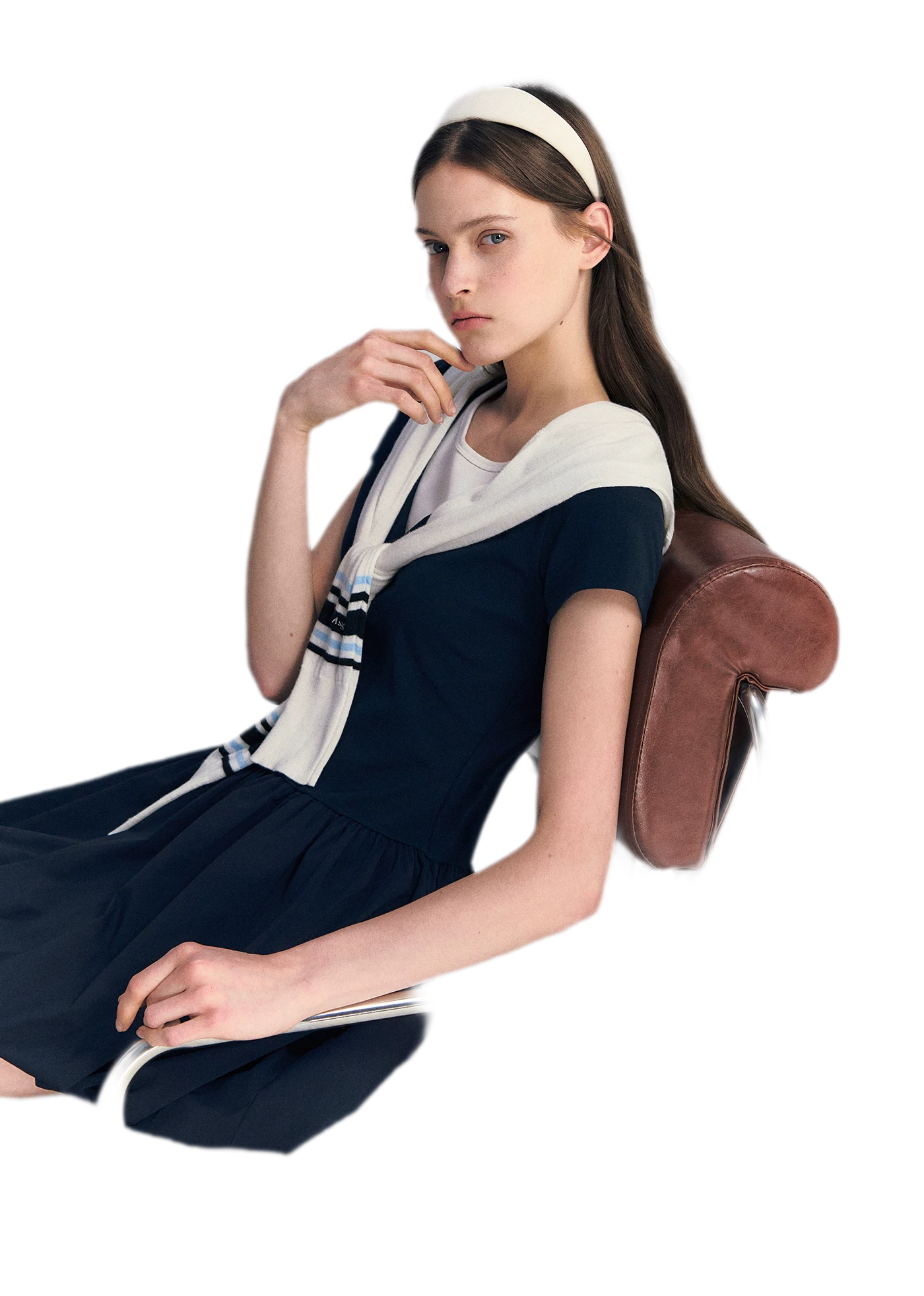 Contrast Trim Bubble Dress