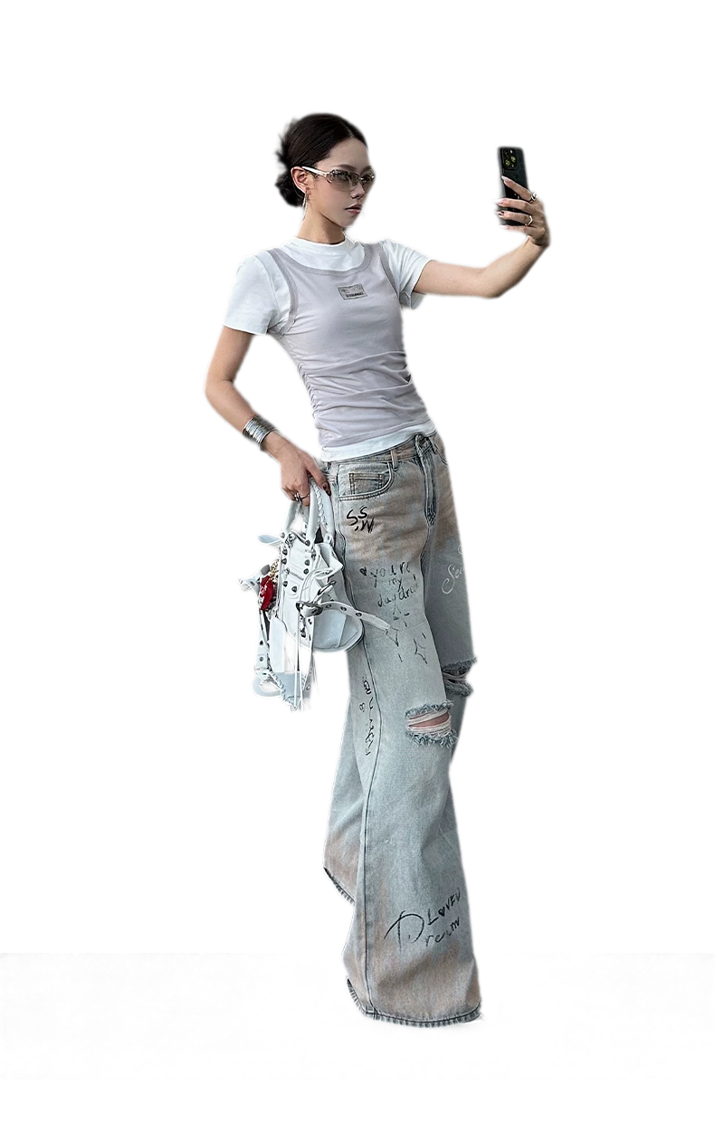 Layered Ruched Cropped T-Shirt