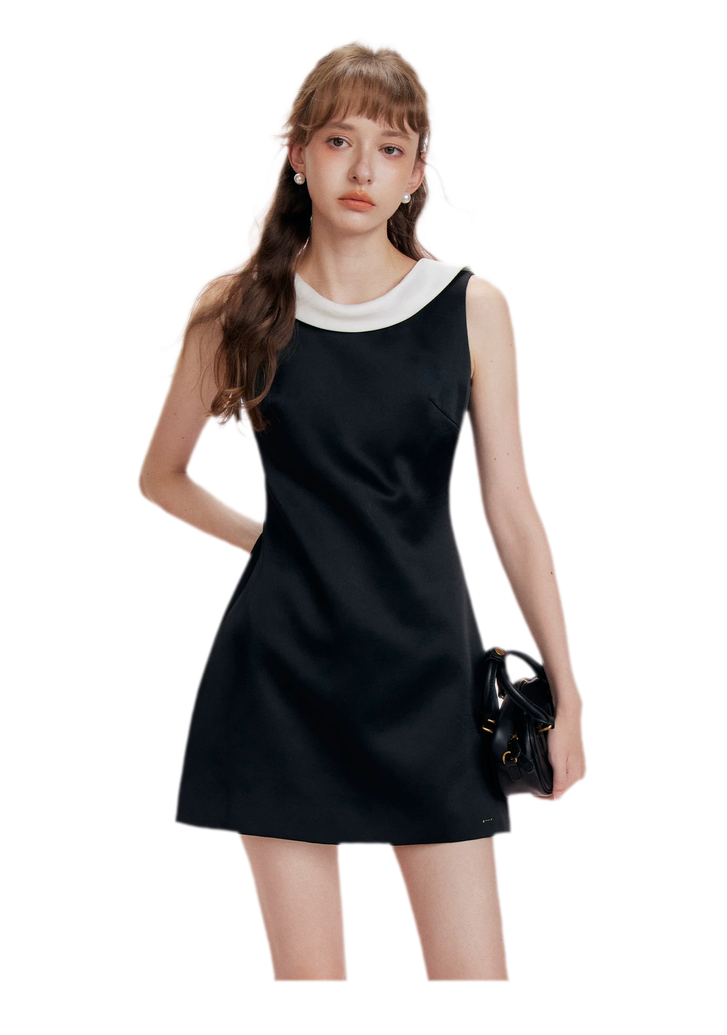 Satin Open-Back Bow Dress