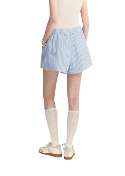 Striped Embroidered Shirt Set