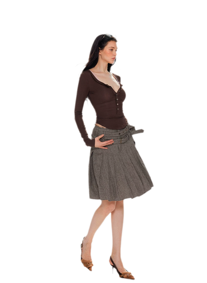 Lyocell Ruched Long Sleeve Top