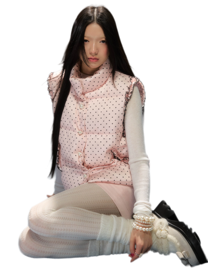 Polka Dot Satin Padded Set