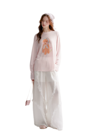 Lyocell Puppy Print Tee