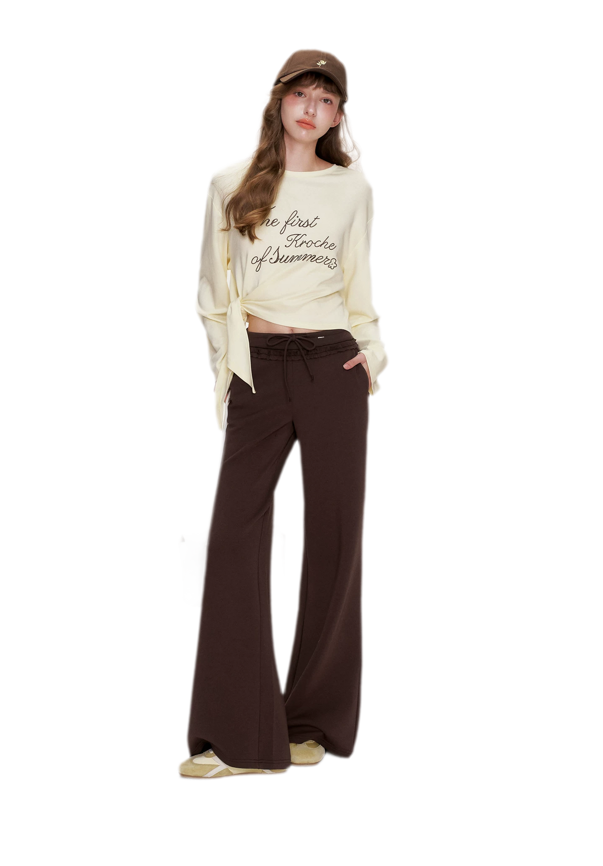 Soft Cotton Wide-Leg Trousers