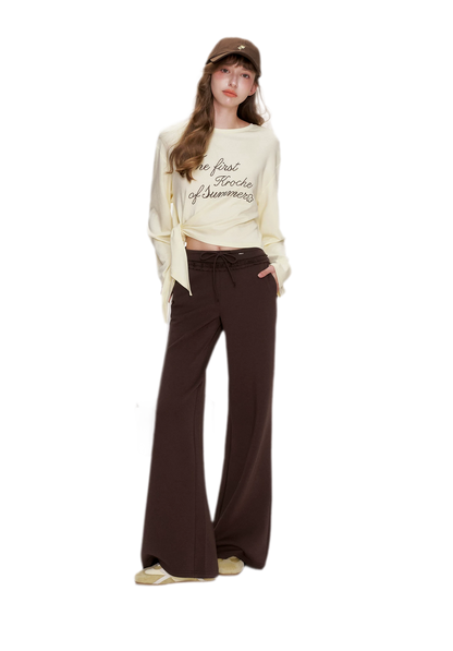 Soft Cotton Wide-Leg Trousers