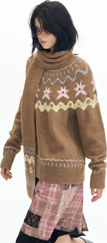 Fair Isle Wool Scarf
