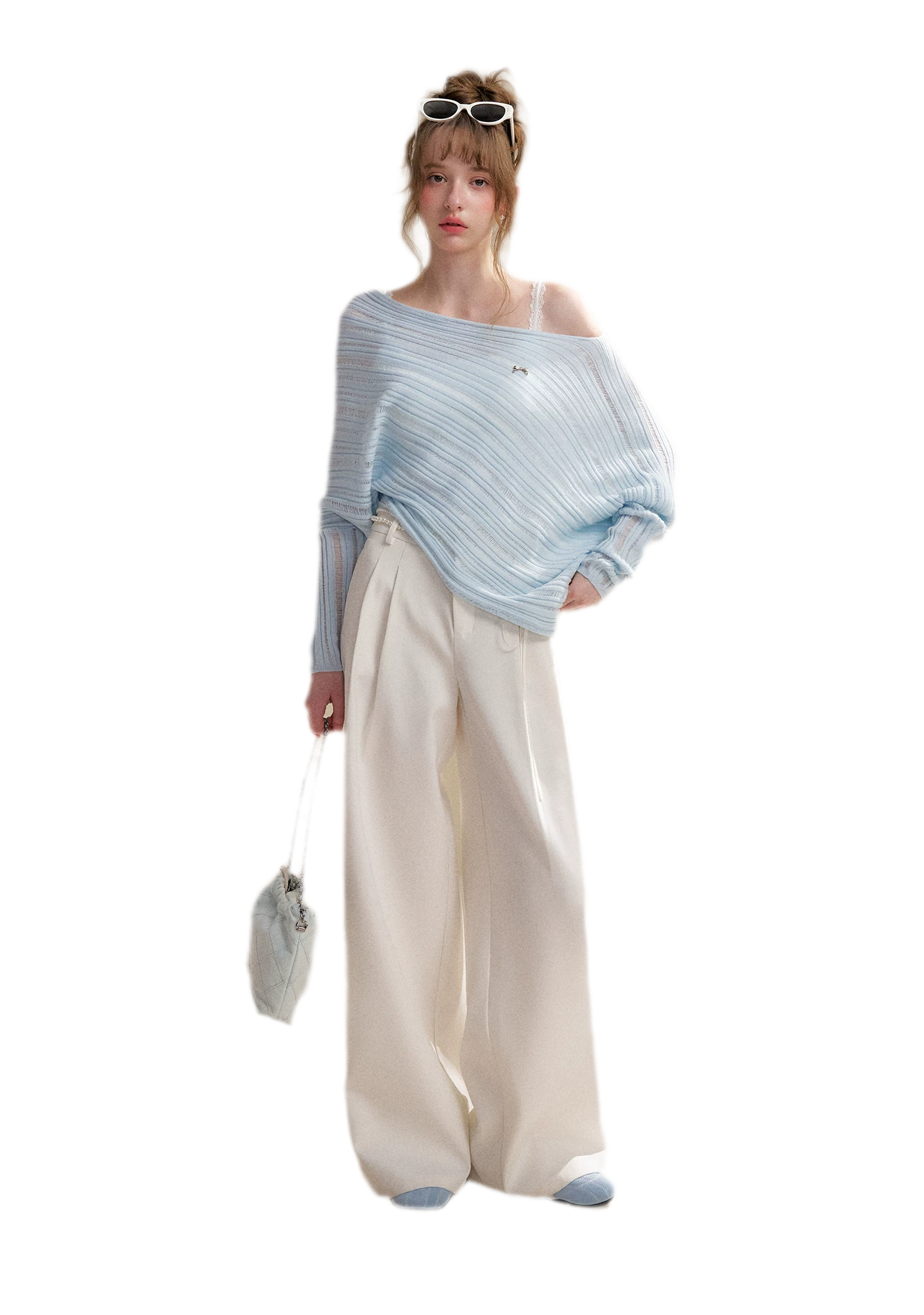 Wool Blend Asymmetric Knit
