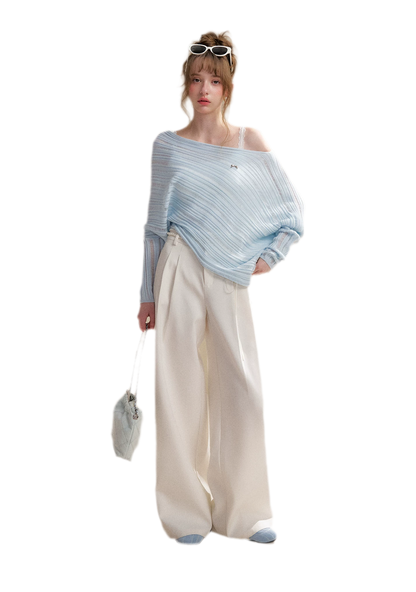 Wool Blend Asymmetric Knit