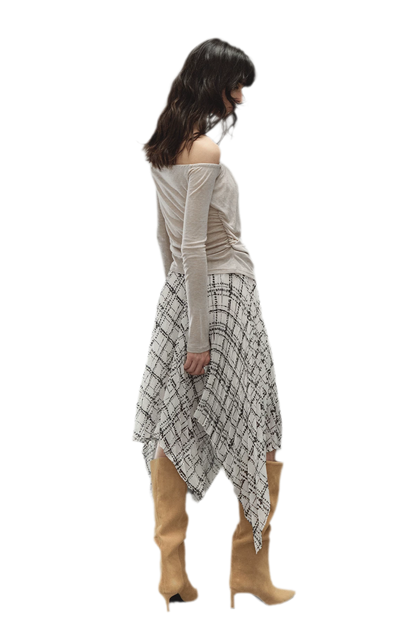 Tencel Wool Off-Shoulder Top
