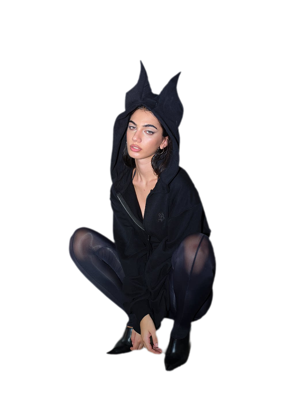 Devil Ear Zip Hoodie