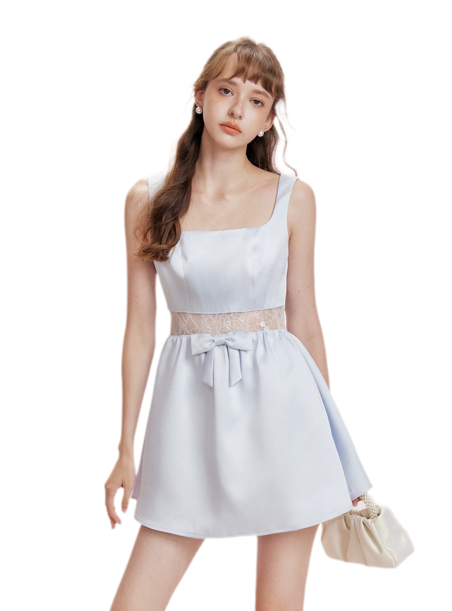 Lace Waist Satin Dress