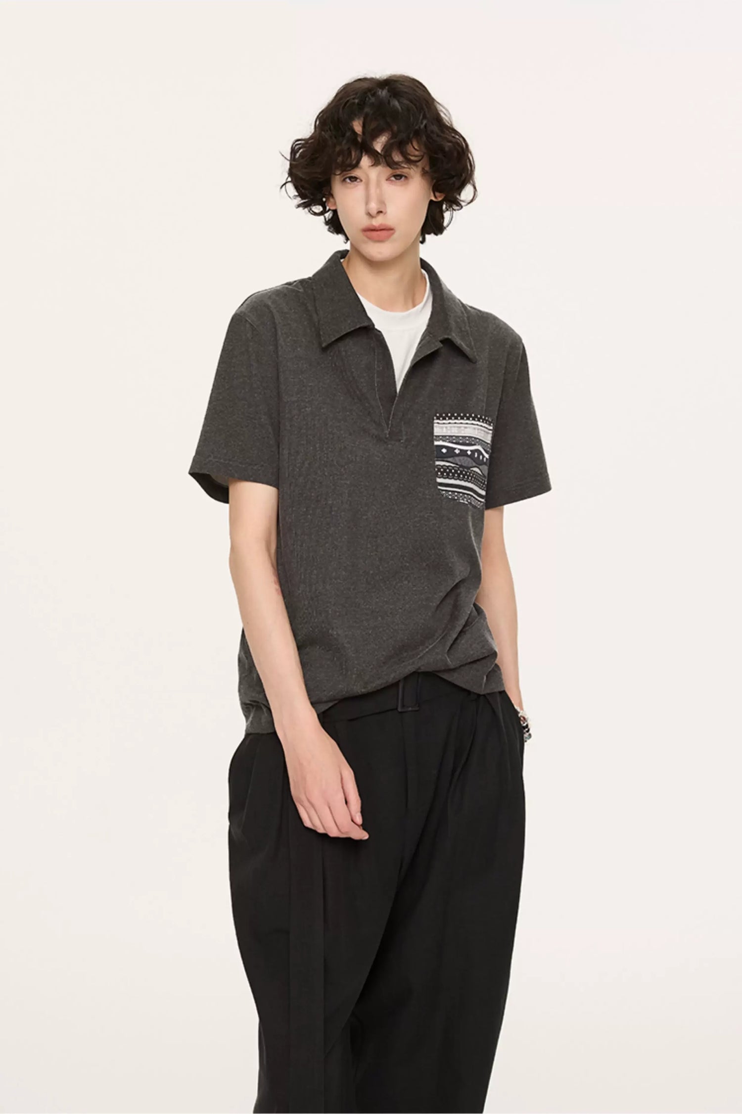 Fair Isle Tailored Polo Shirt