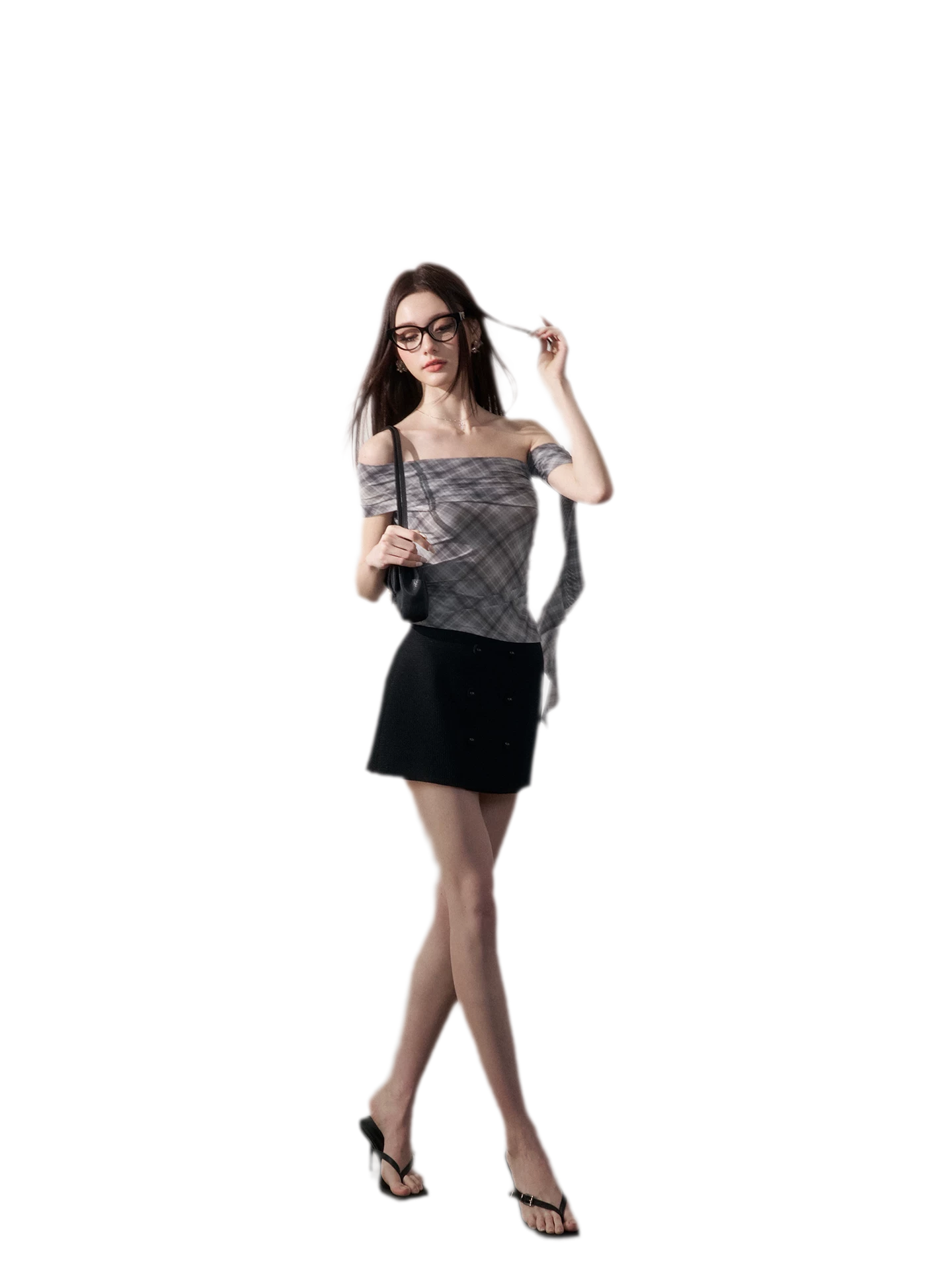 Grid Asymmetrical Cami