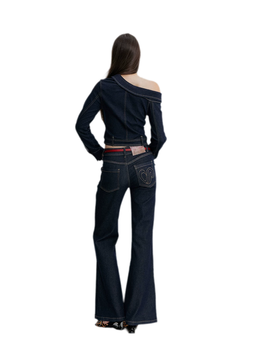 Vintage Wash Flare Jeans