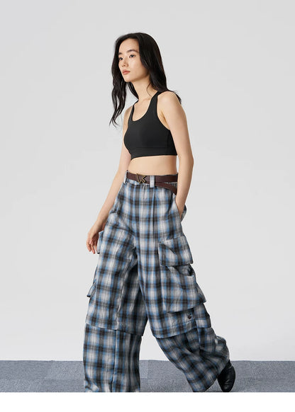 Yarn-Dyed Plaid Convertible Pants