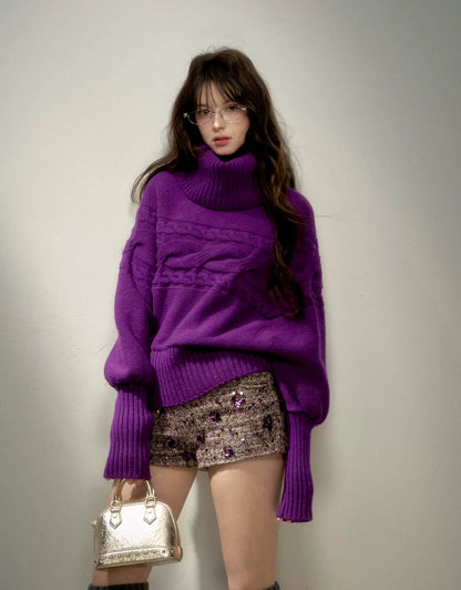 Sequin Bouclé Fitted Shorts