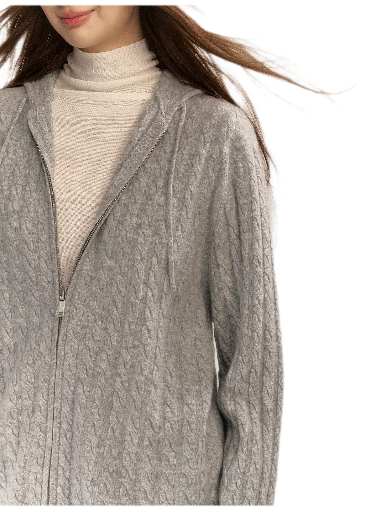 Wool-Blend Cable-Knit Hooded Set