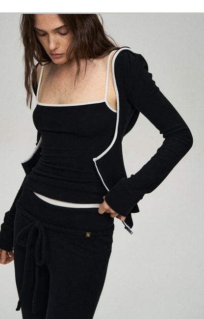 Soft Viscose Blend Three-Piece Set: Cardigan, Camisole &amp;