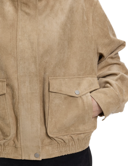 Faux Suede Structured Jacket