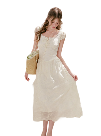 Lace Embroidered Midi Dress