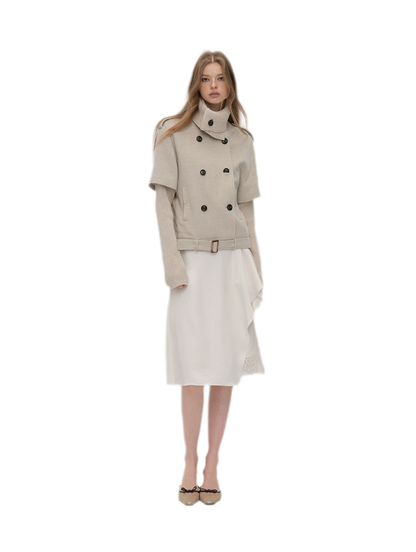 Silky Draped A-Line Skirt
