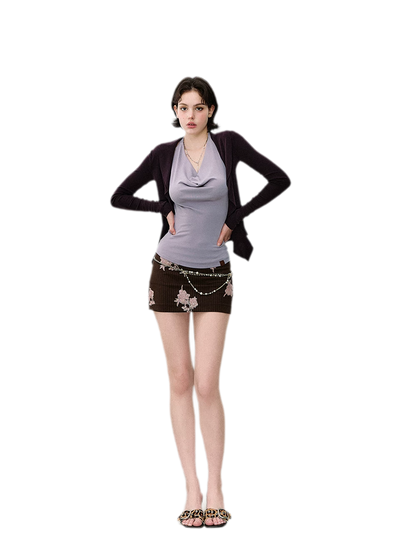 Irregular Ruffle Knit Set