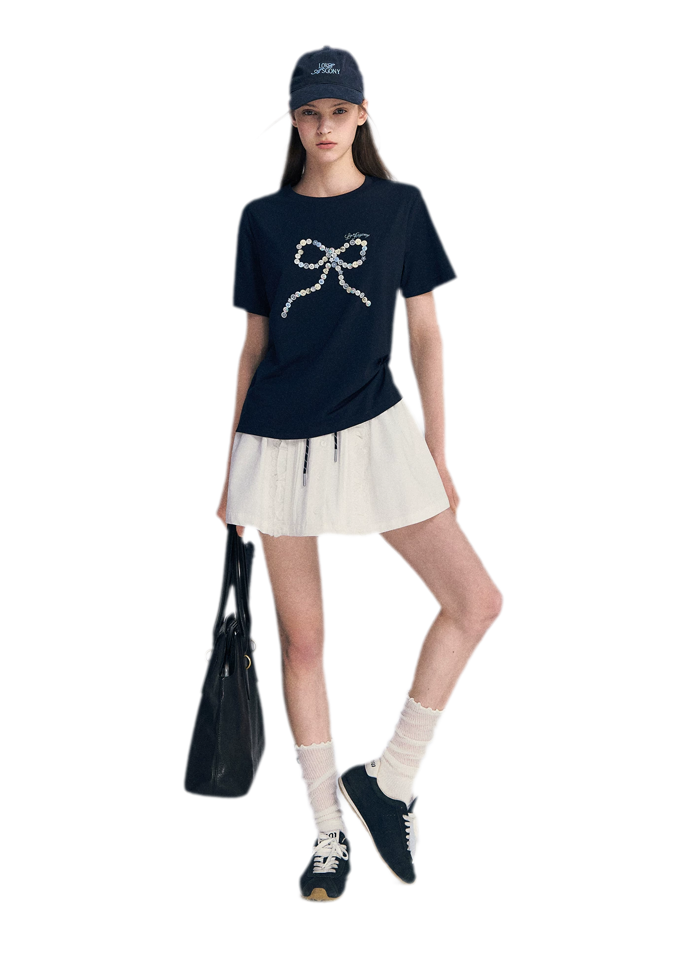 Hand-Sewn Bow T-Shirt