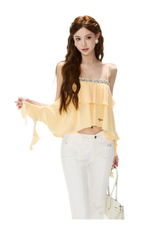 CYNR Crystal Ruffle Cami – view 8