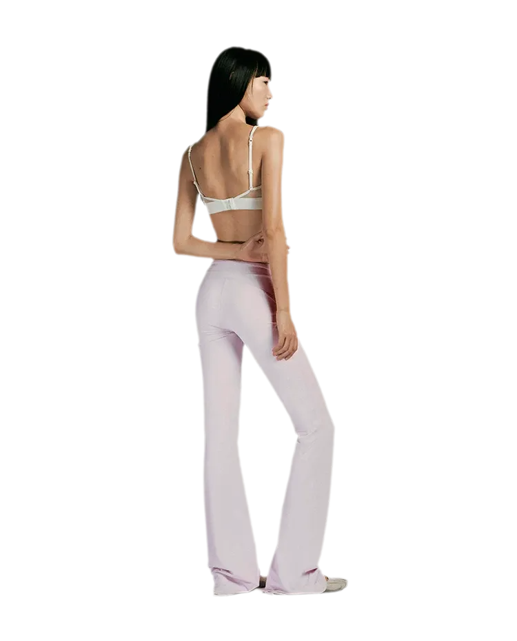 Lace Trim Slim Pants