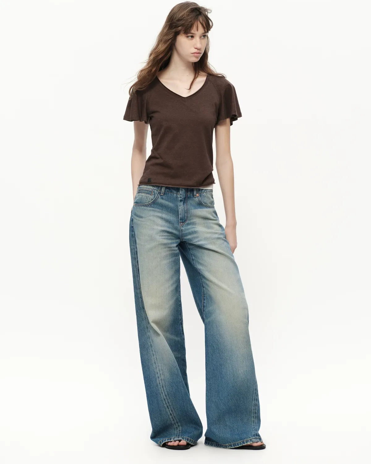Vintage Wash Wide Jeans