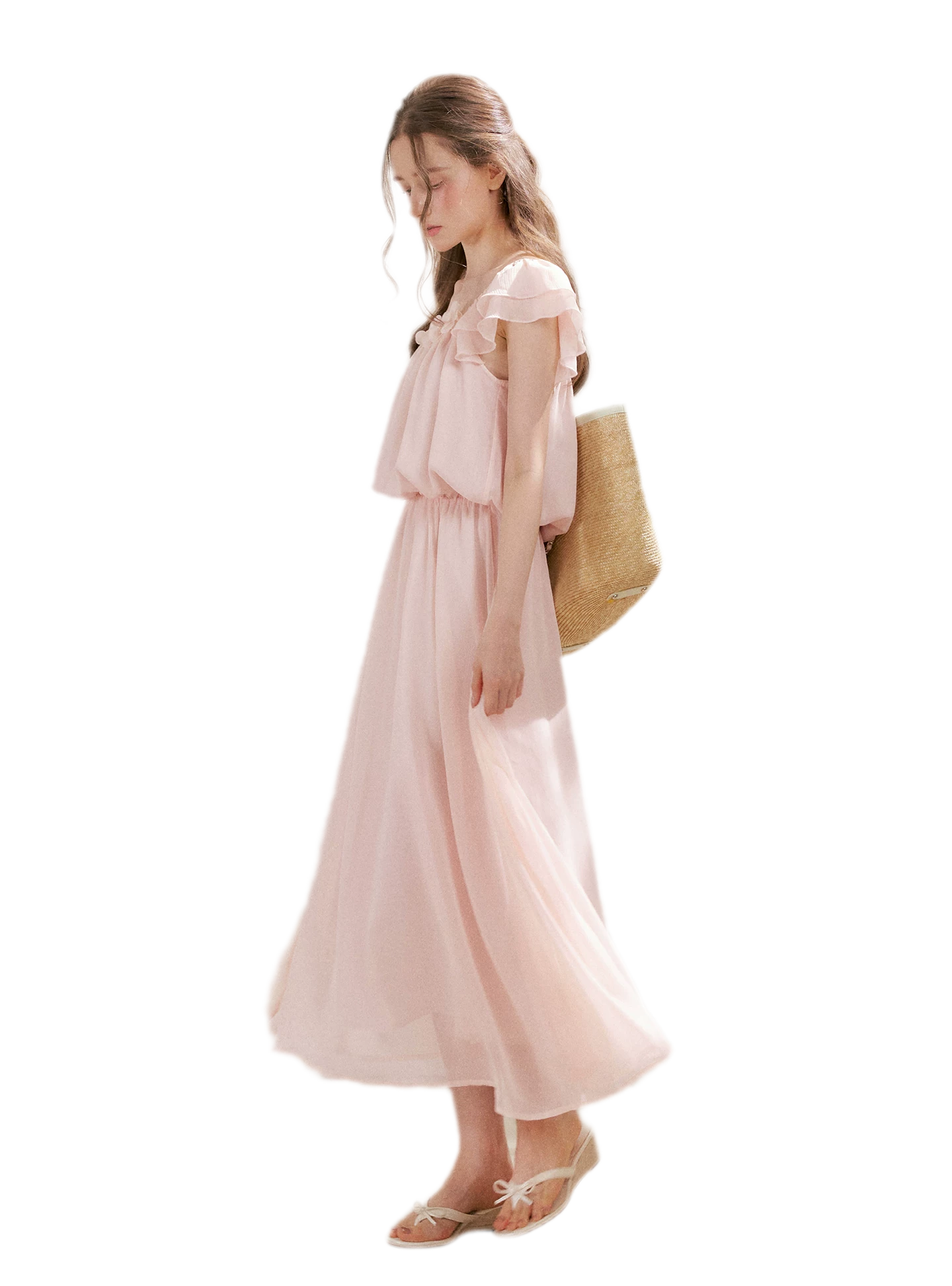 Flower Appliqué Dress