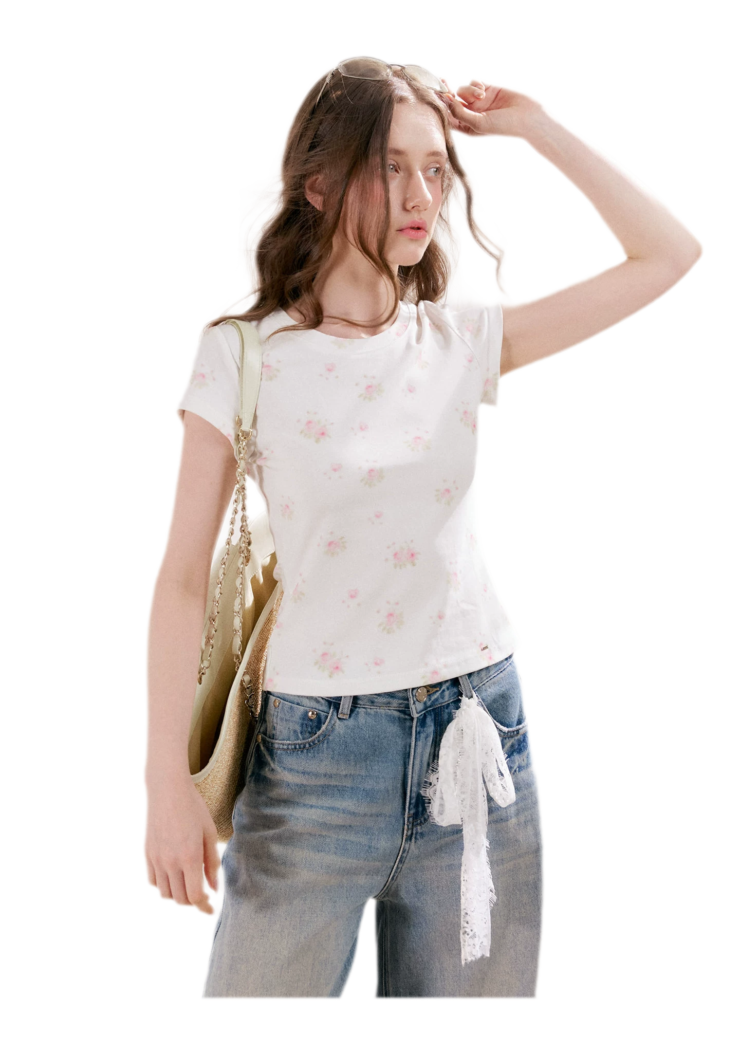 Rose Print Tee