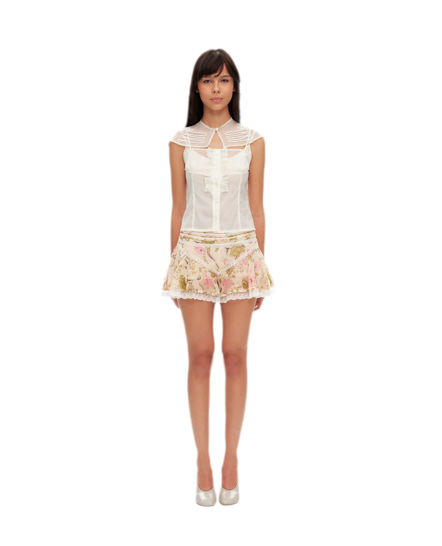 Embroidered Floral Lace Shorts
