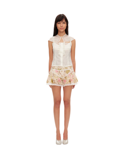 Embroidered Floral Lace Shorts