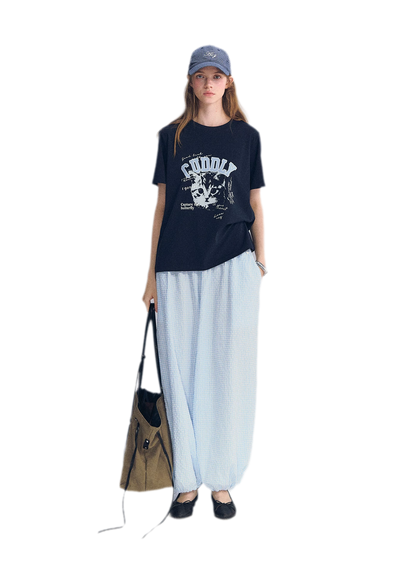 Cat Print Relaxed T-Shirt