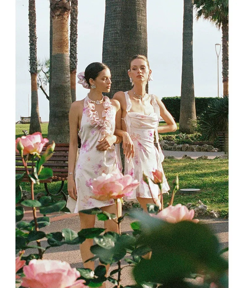 Floral Backless Dress
