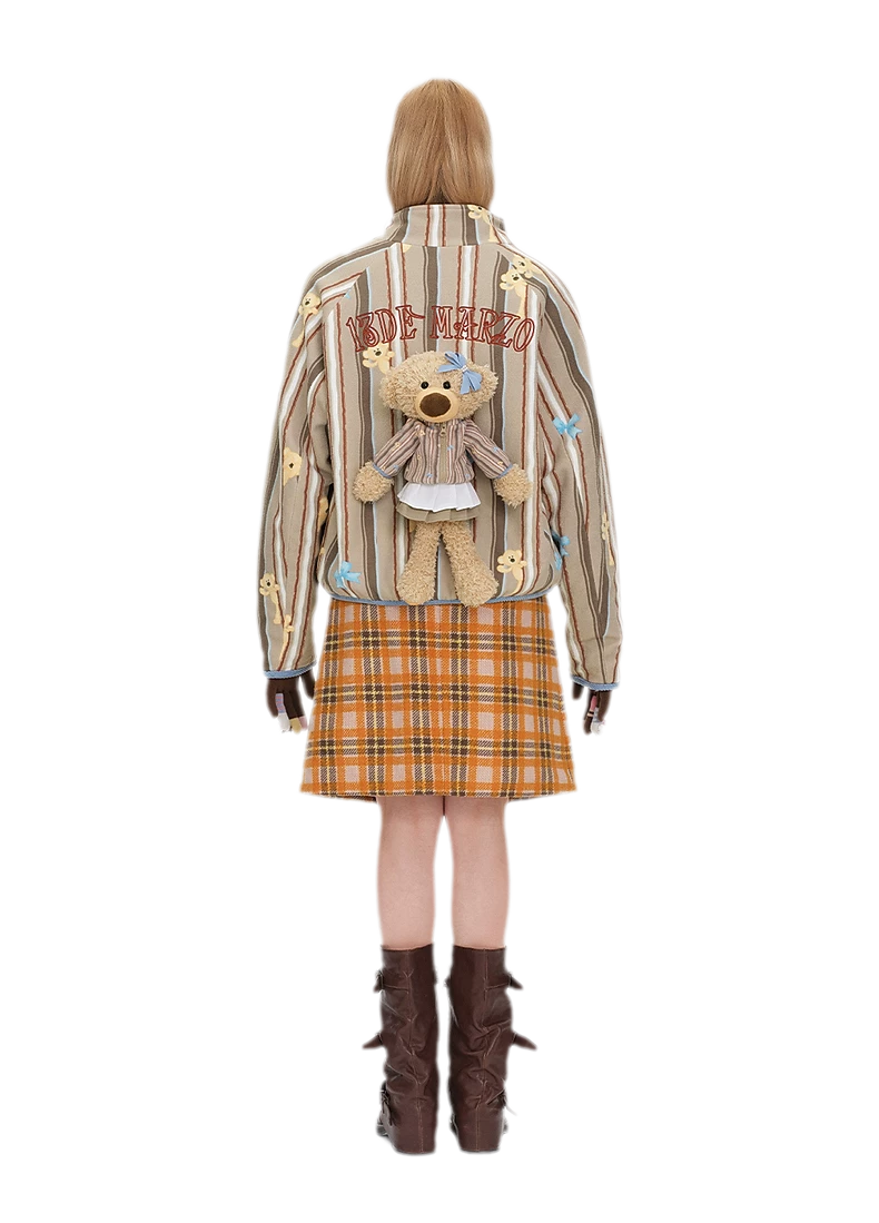 Printed Fleece Raglan Jacket