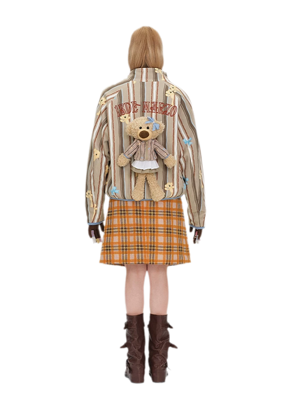 Printed Fleece Raglan Jacket