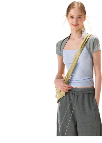 Colorblock Faux Two-Piece Tee