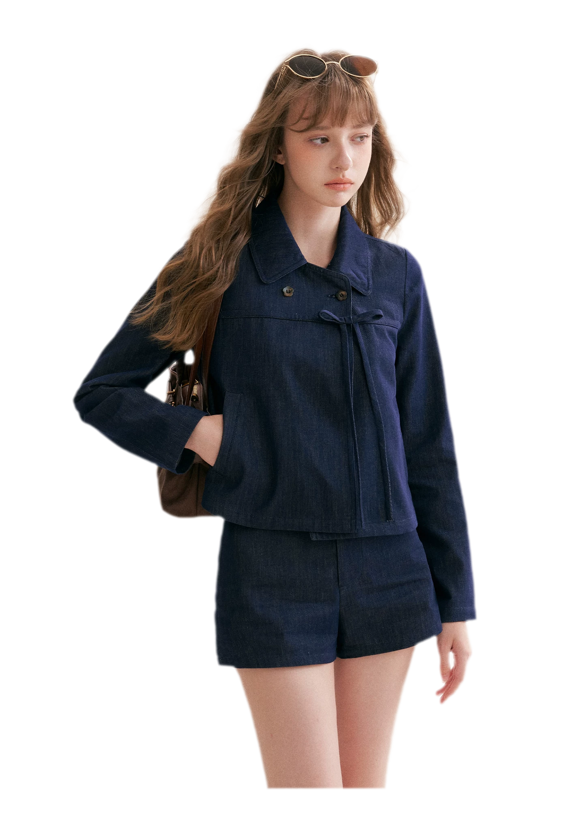 Lyocell Cotton Bow Denim Set
