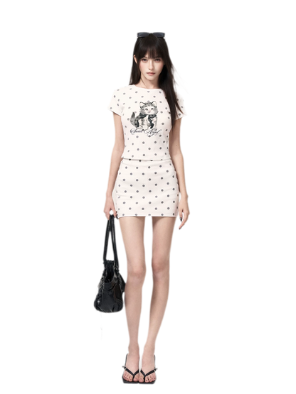Polka Dot Knit Set