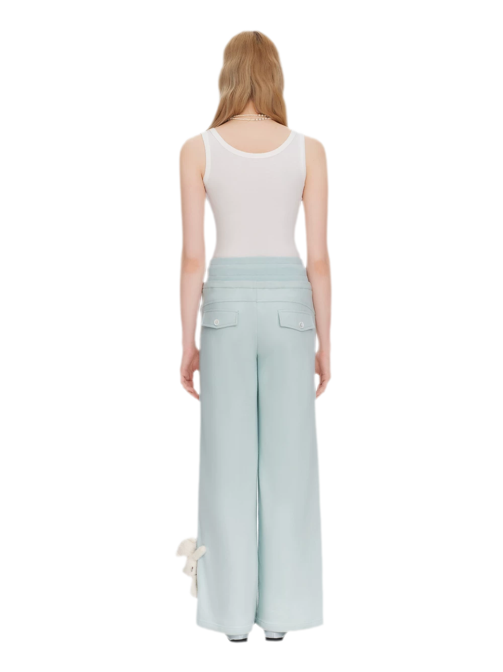 Reflective Gradient Micro-Flare Sweatpants